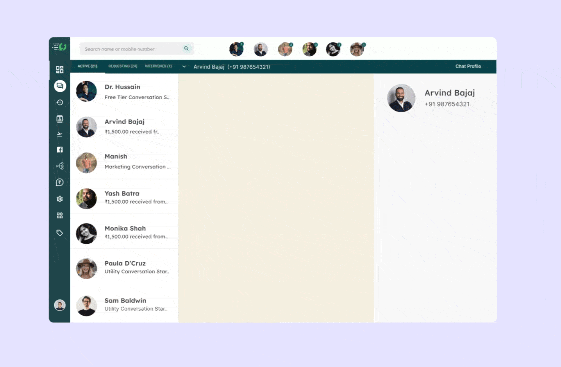 Multiple Human Live Chat Demo